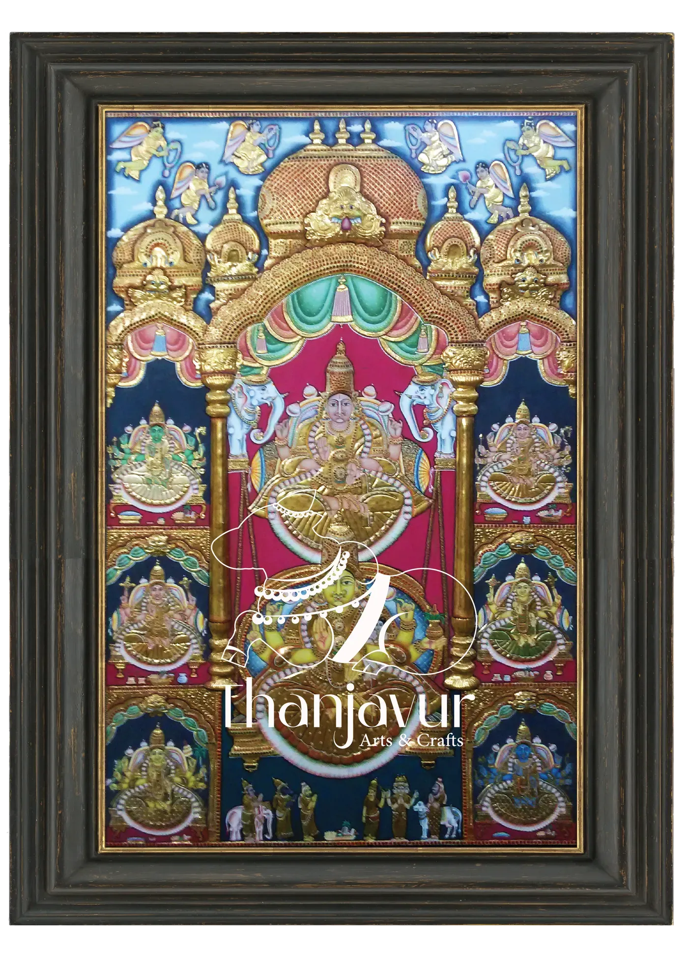 Ashta Lakshmi — handmade Thanjavur painting