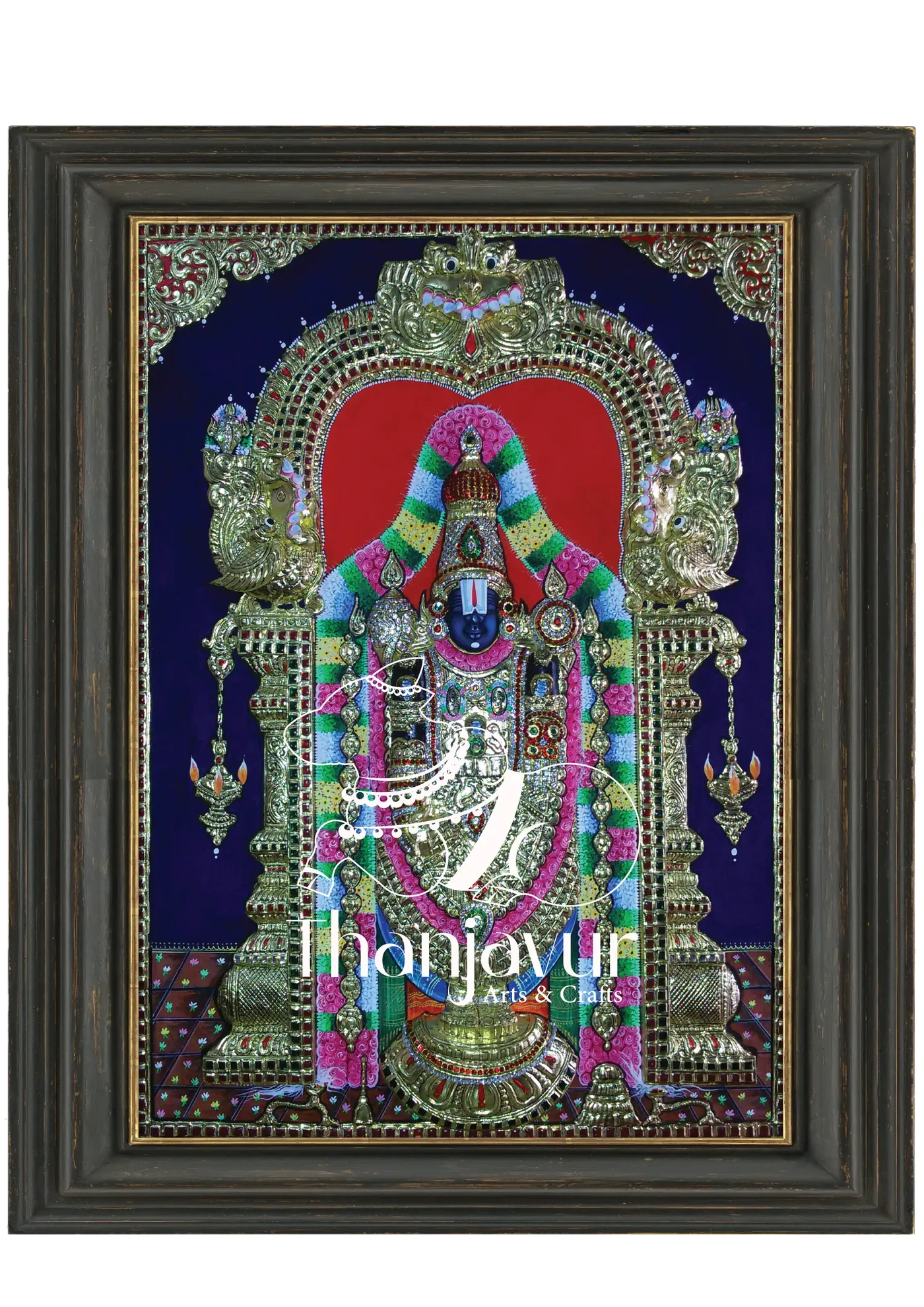 Balaji — handmade Thanjavur painting