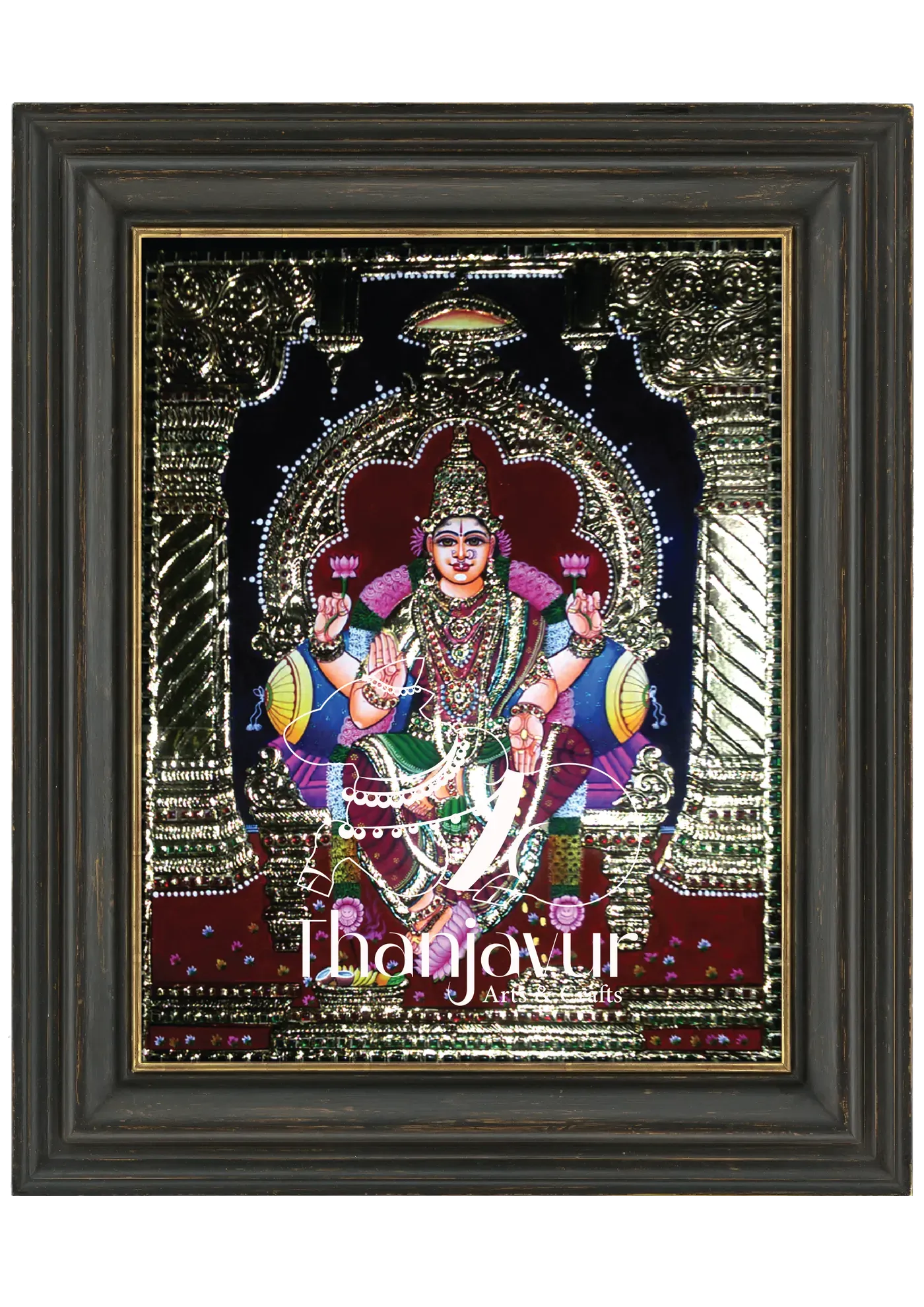 Dhana Lakshmi — handmade Thanjavur painting