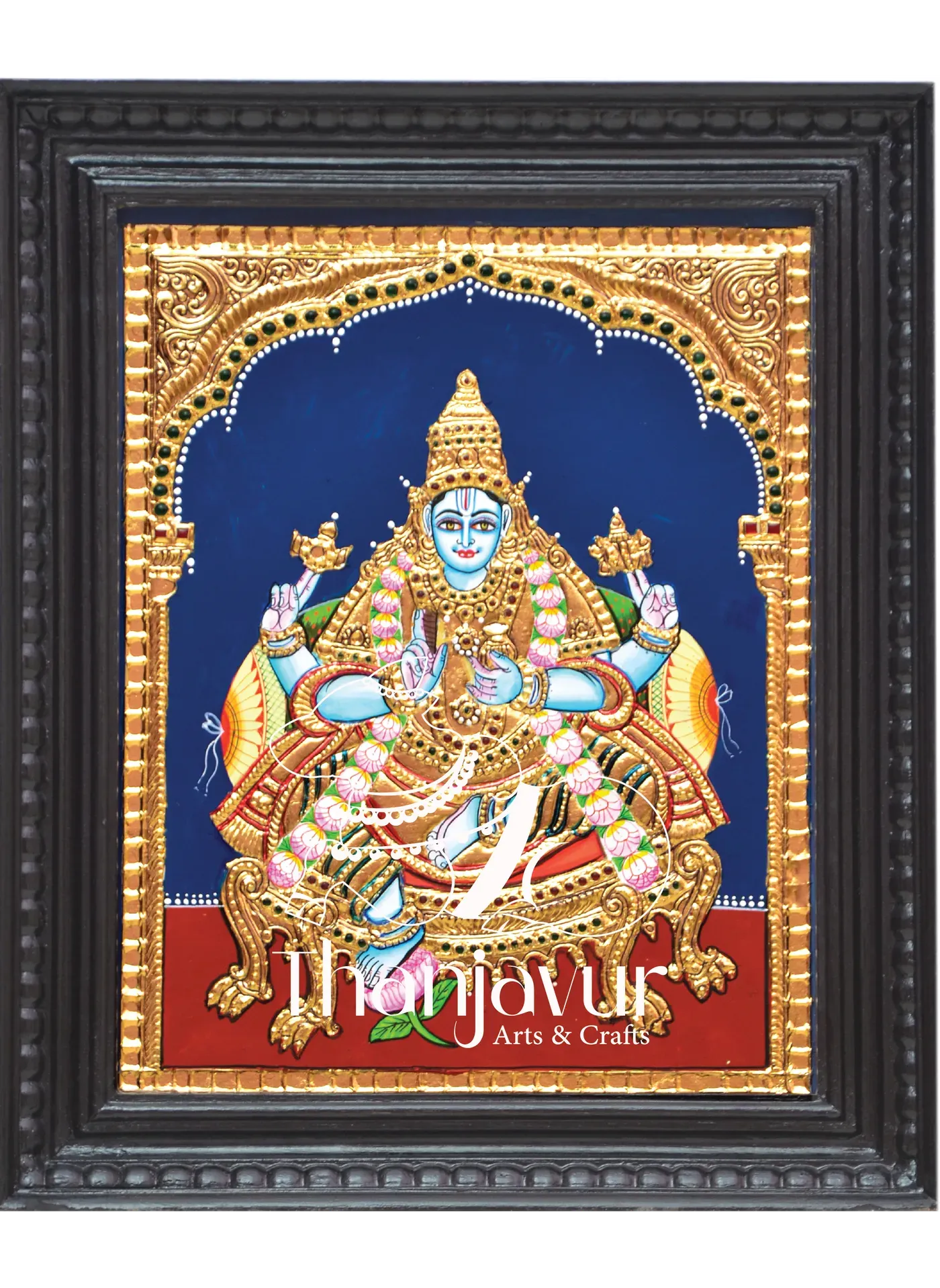 Dhanvantari — handmade Thanjavur painting