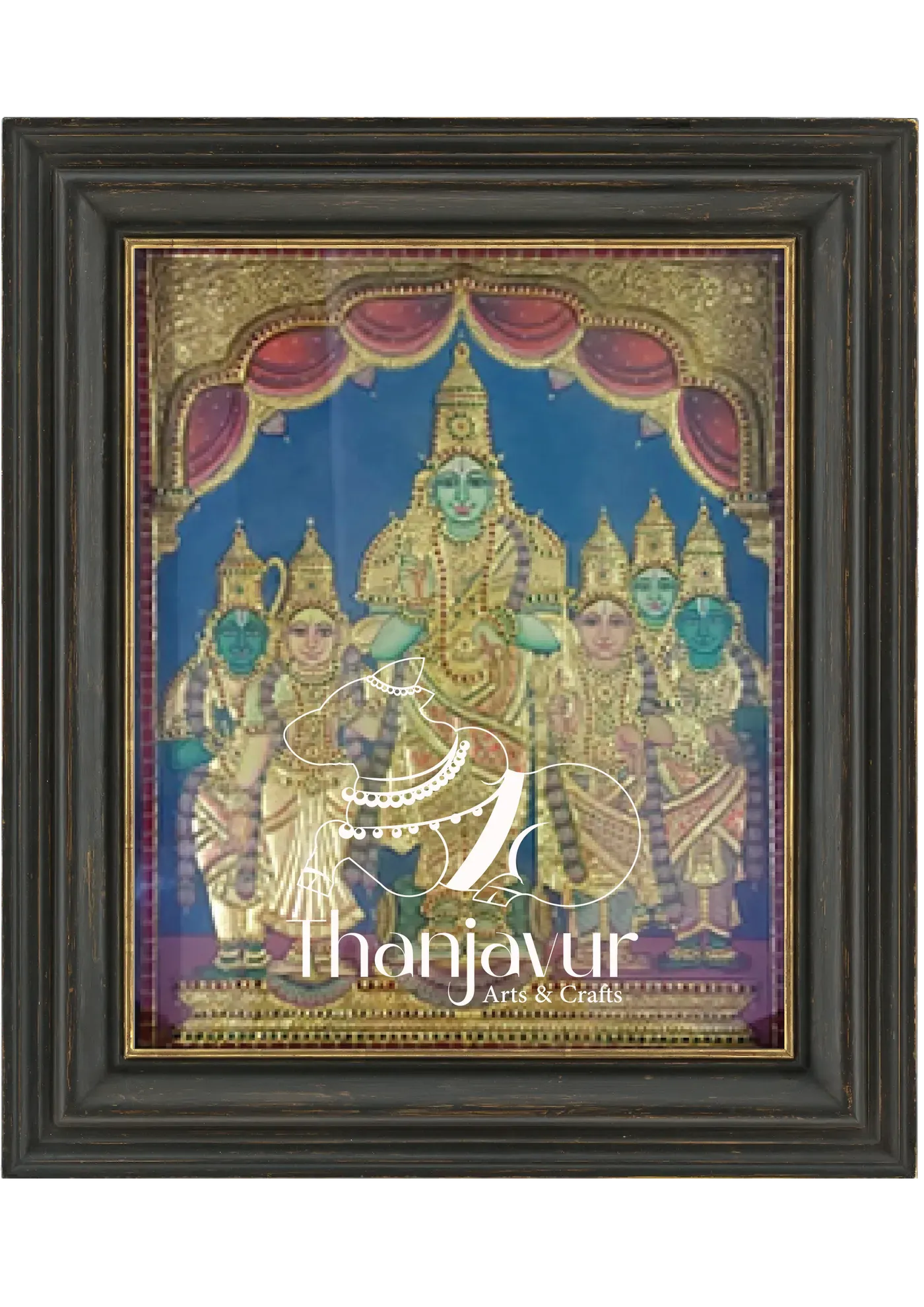 Parthasarathy Swami — handmade Thanjavur painting