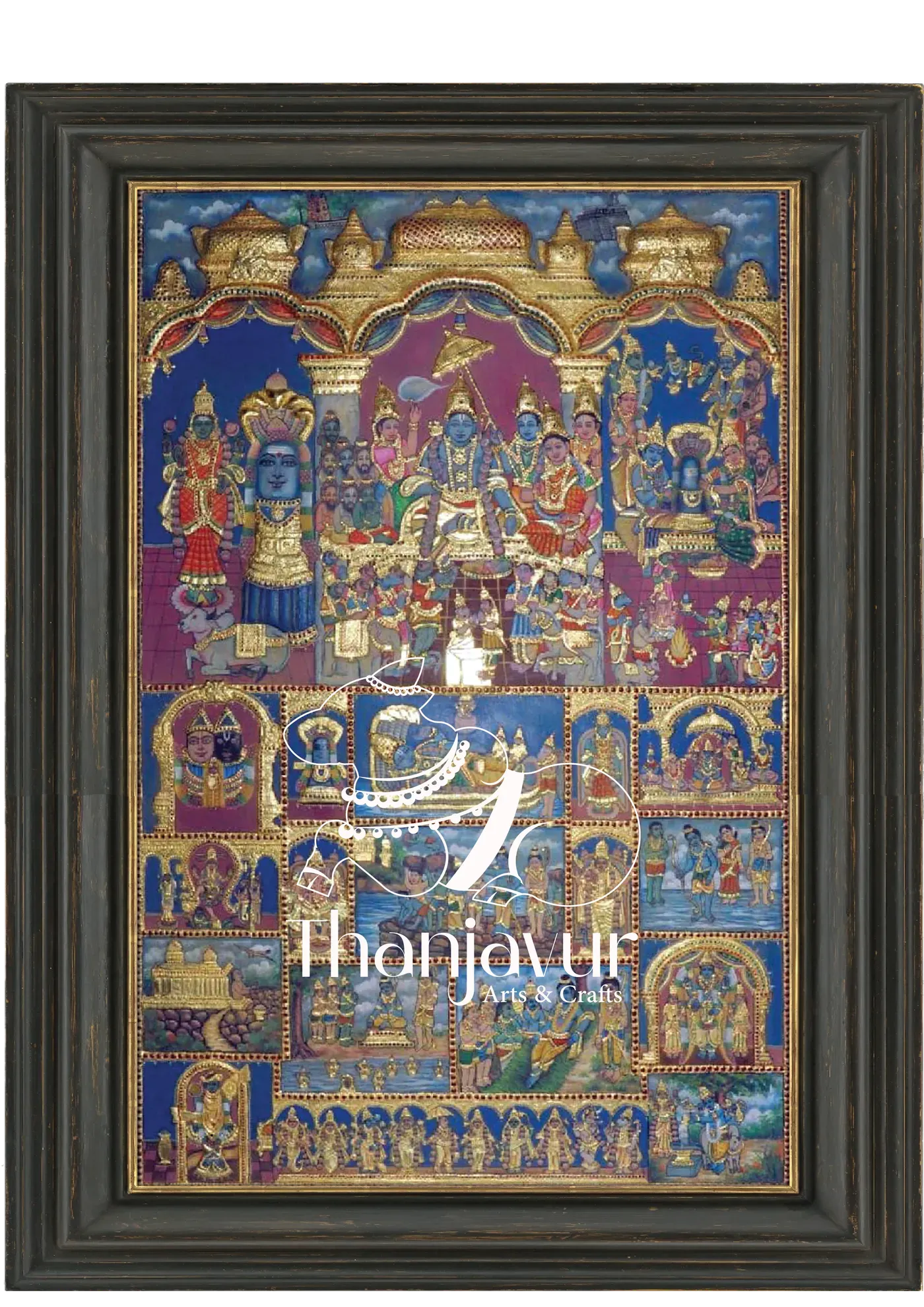 Rameswaram Ramanathaswamy - Story — handmade Thanjavur painting