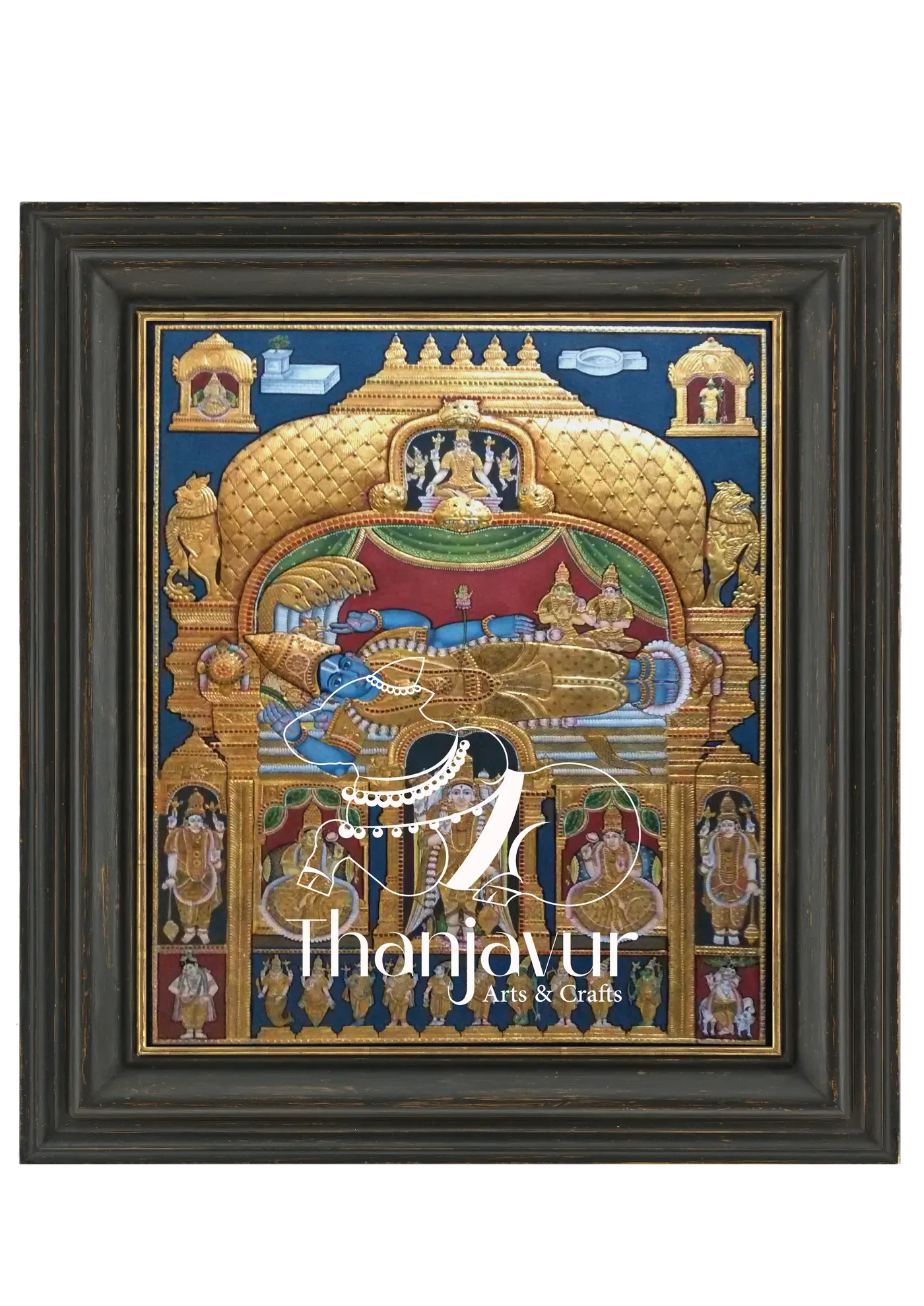 Ranganathar — handmade Thanjavur painting
