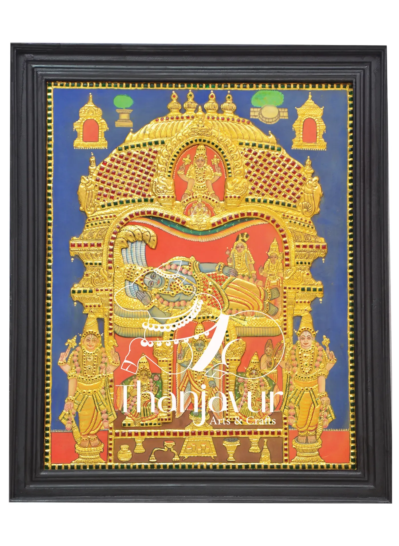 Ranganathar — handmade Thanjavur painting