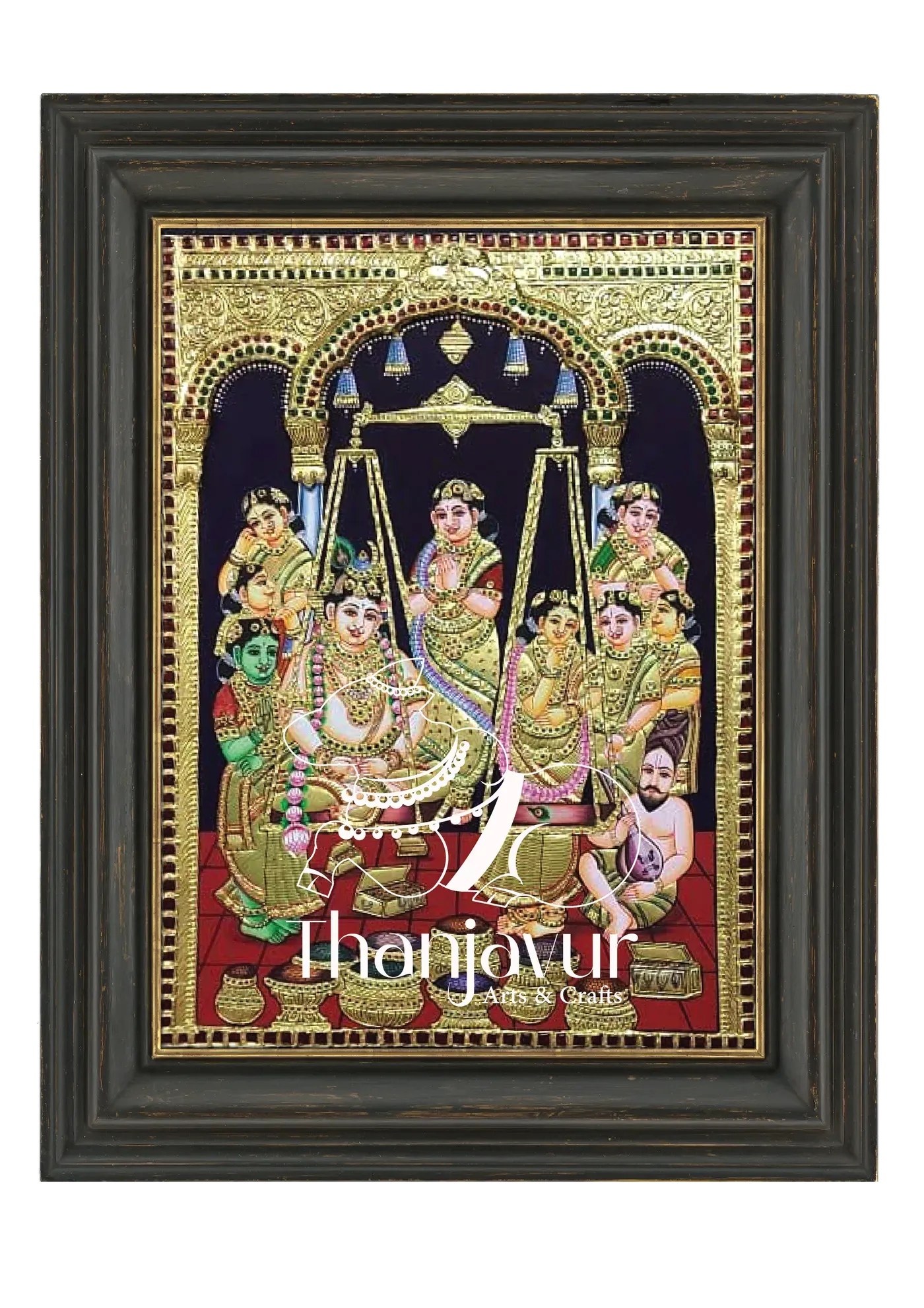 Thulabharam — handmade Thanjavur painting