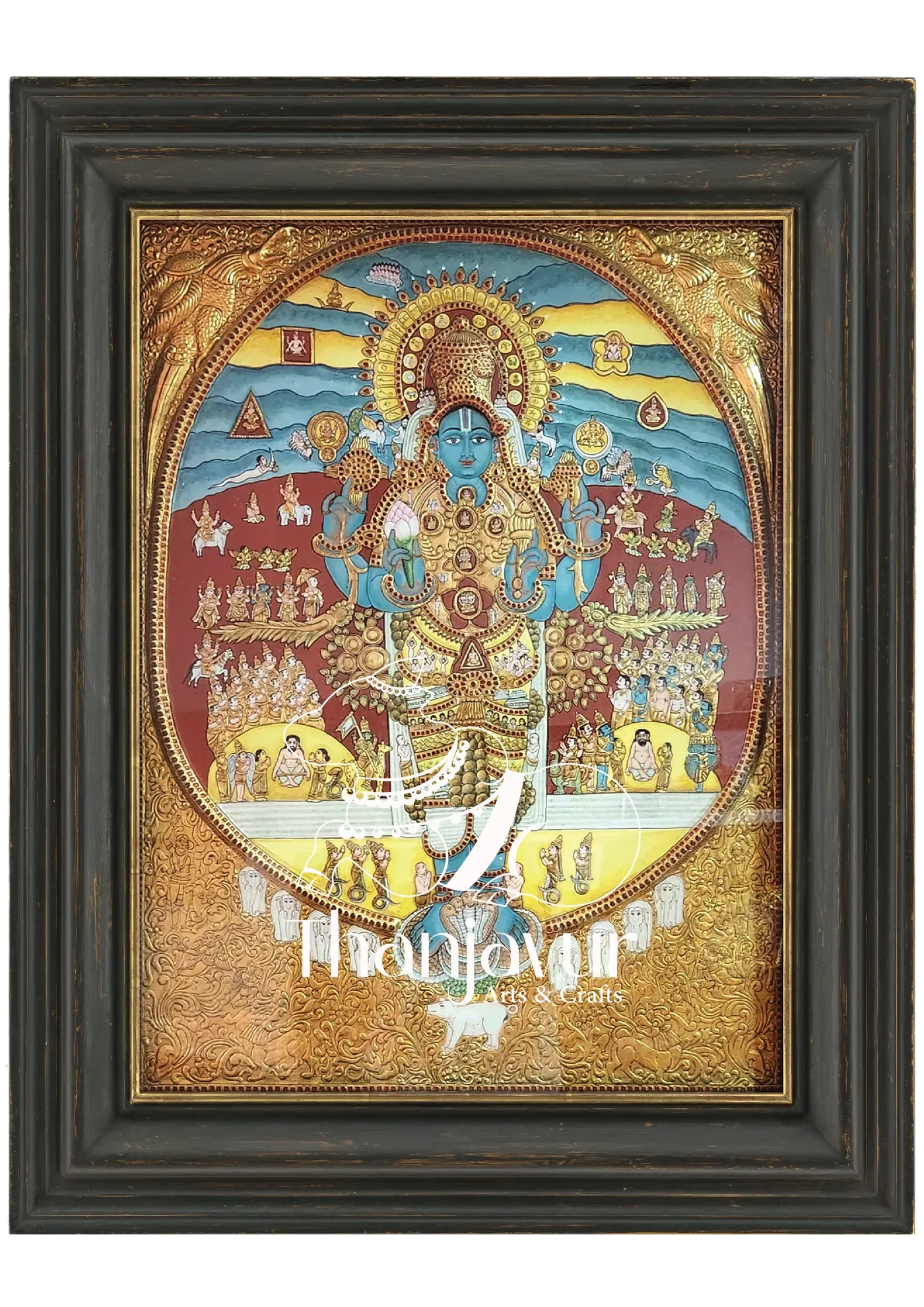 Vishwaroopam — handmade Thanjavur painting