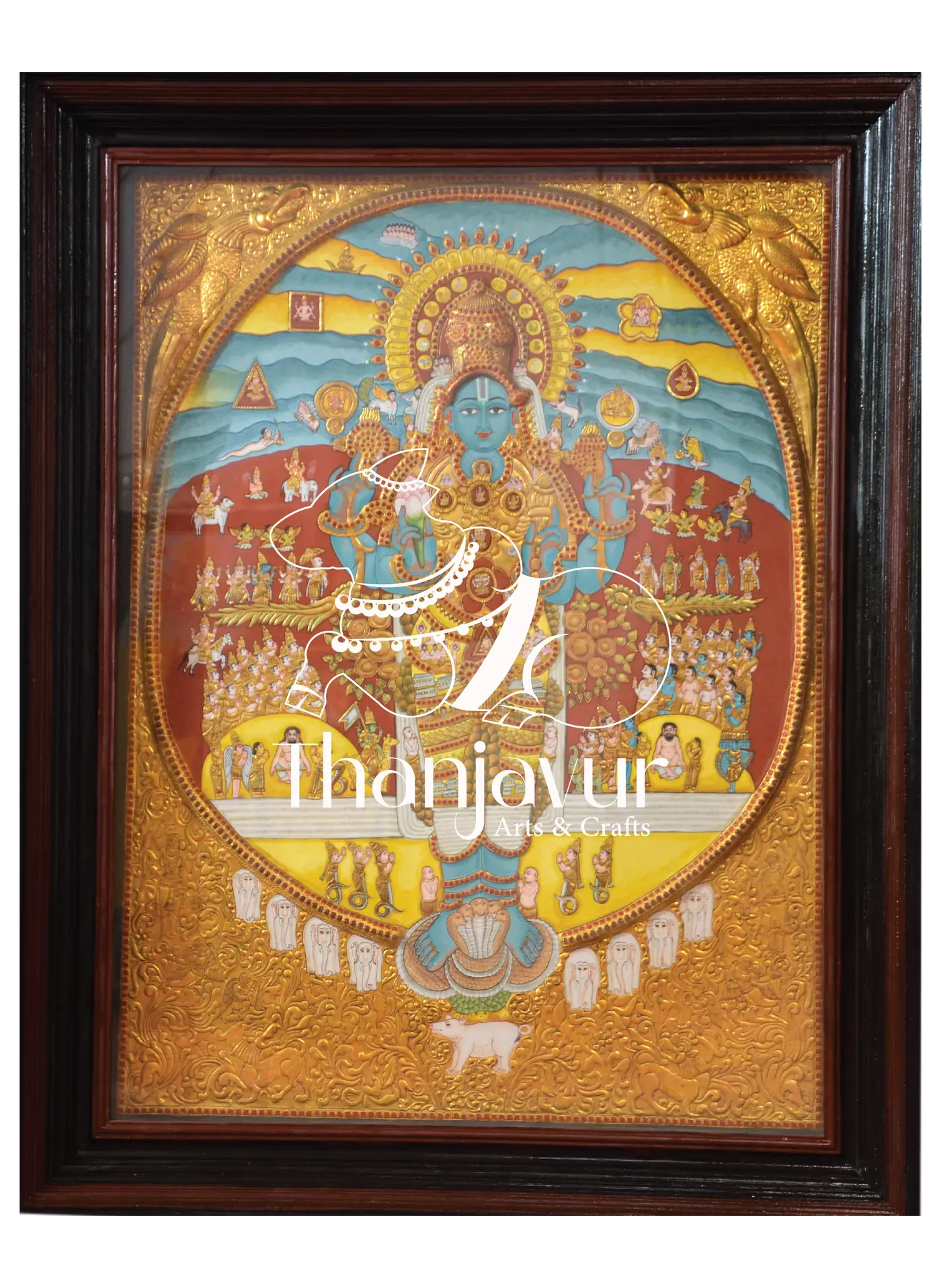 Vishwaroopam — handmade Thanjavur painting