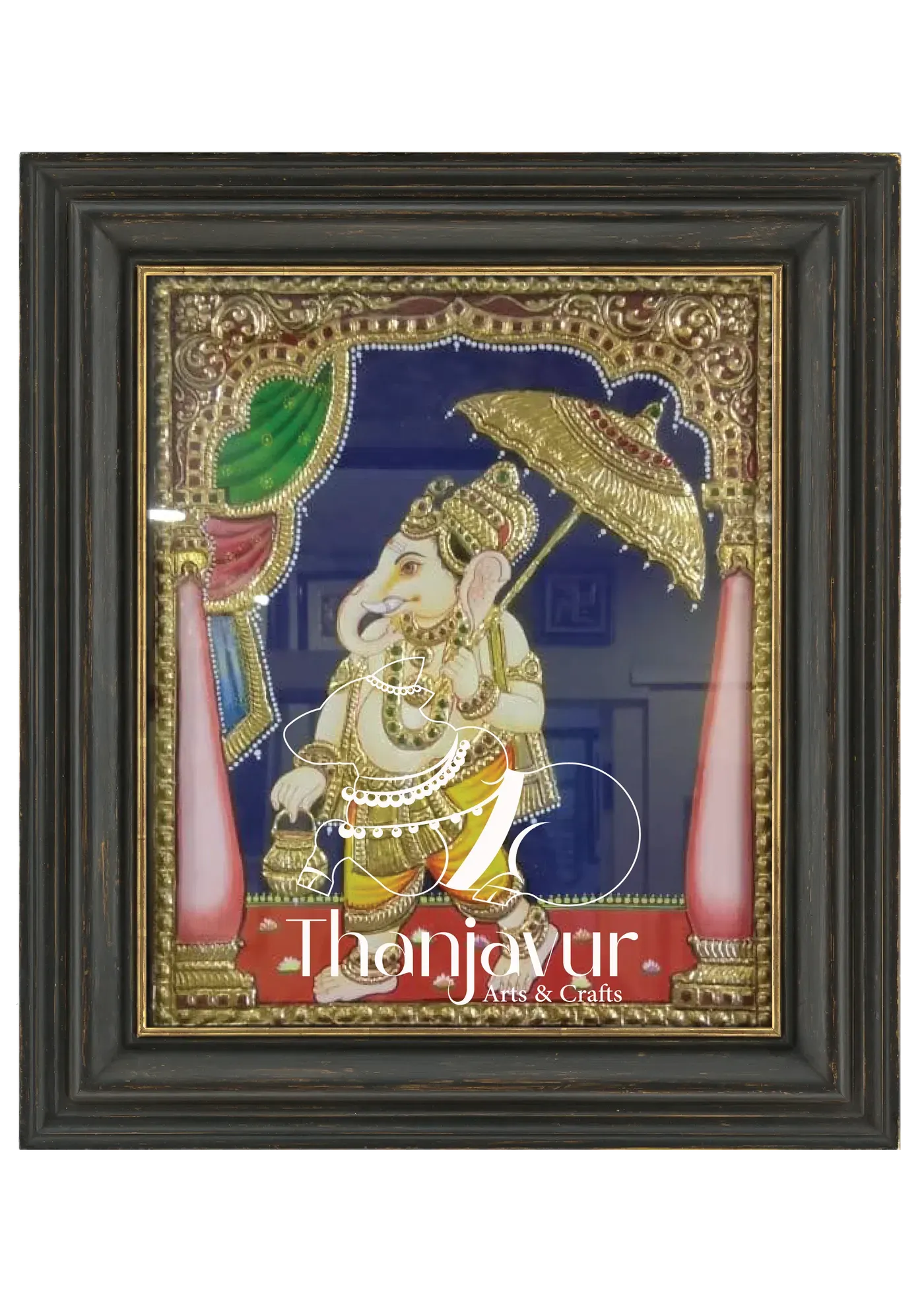 Yathirai Ganesh — handmade Thanjavur painting